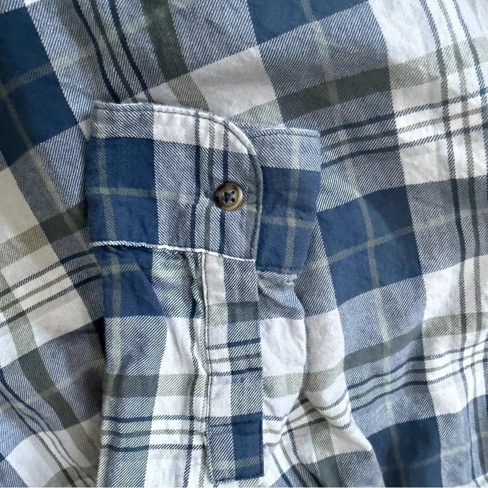 Just One You Made by Carters Plaid Blue Button-Down Flannel Toddler 3T Shirt
